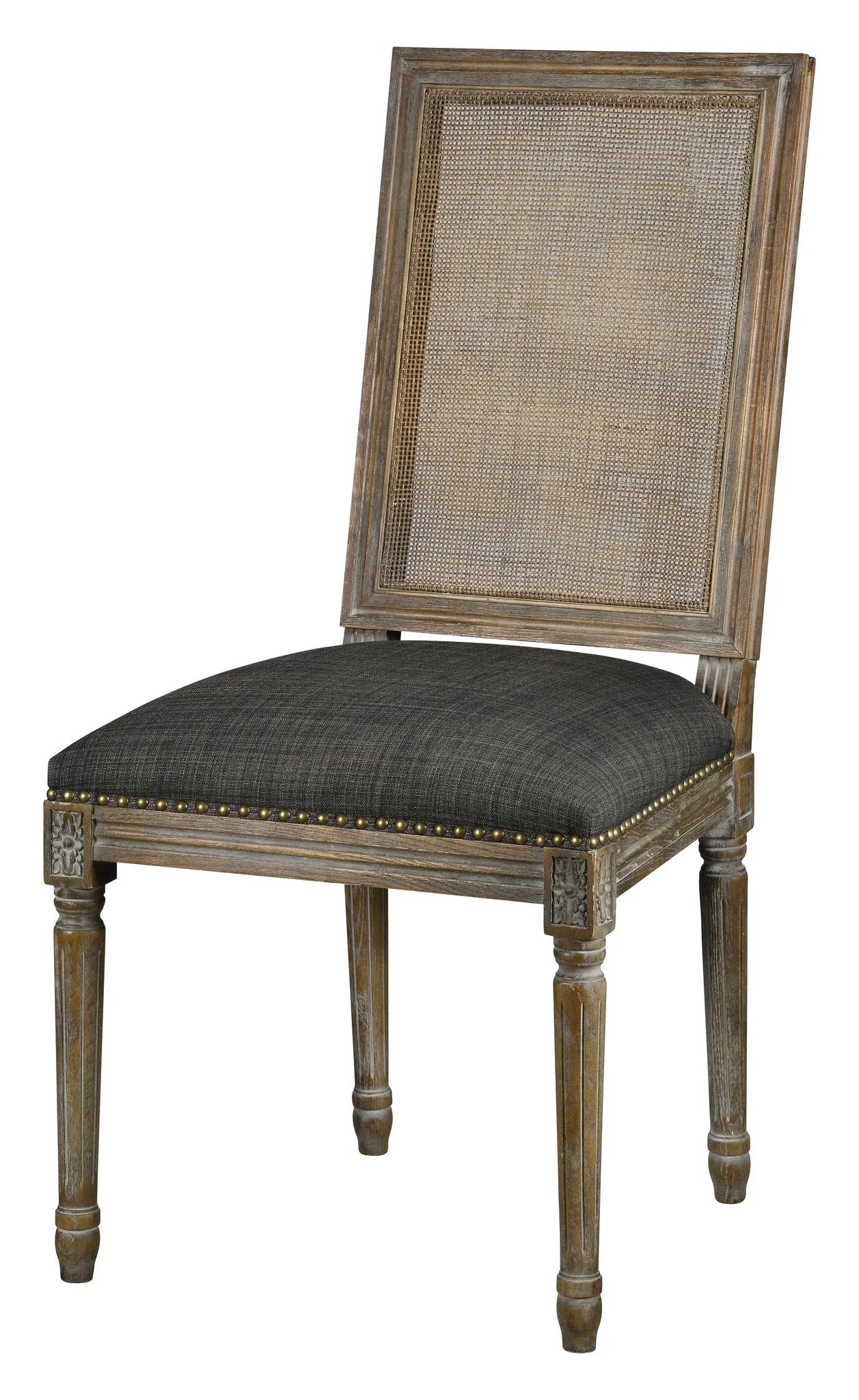 -Square Maxwell Side Chair W/ Cane