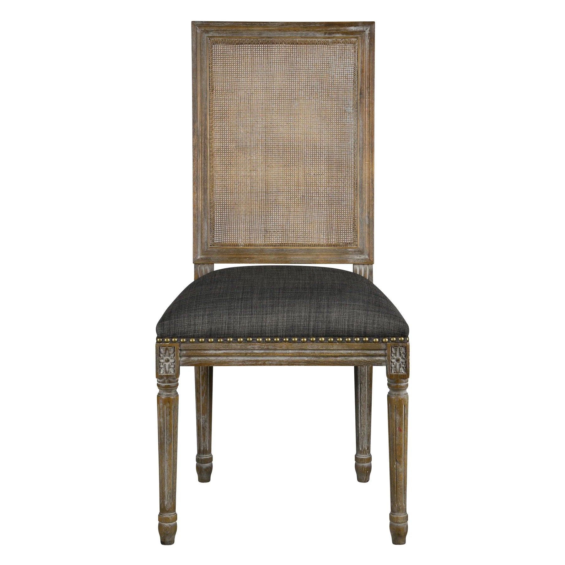-Square Maxwell Side Chair W/ Cane