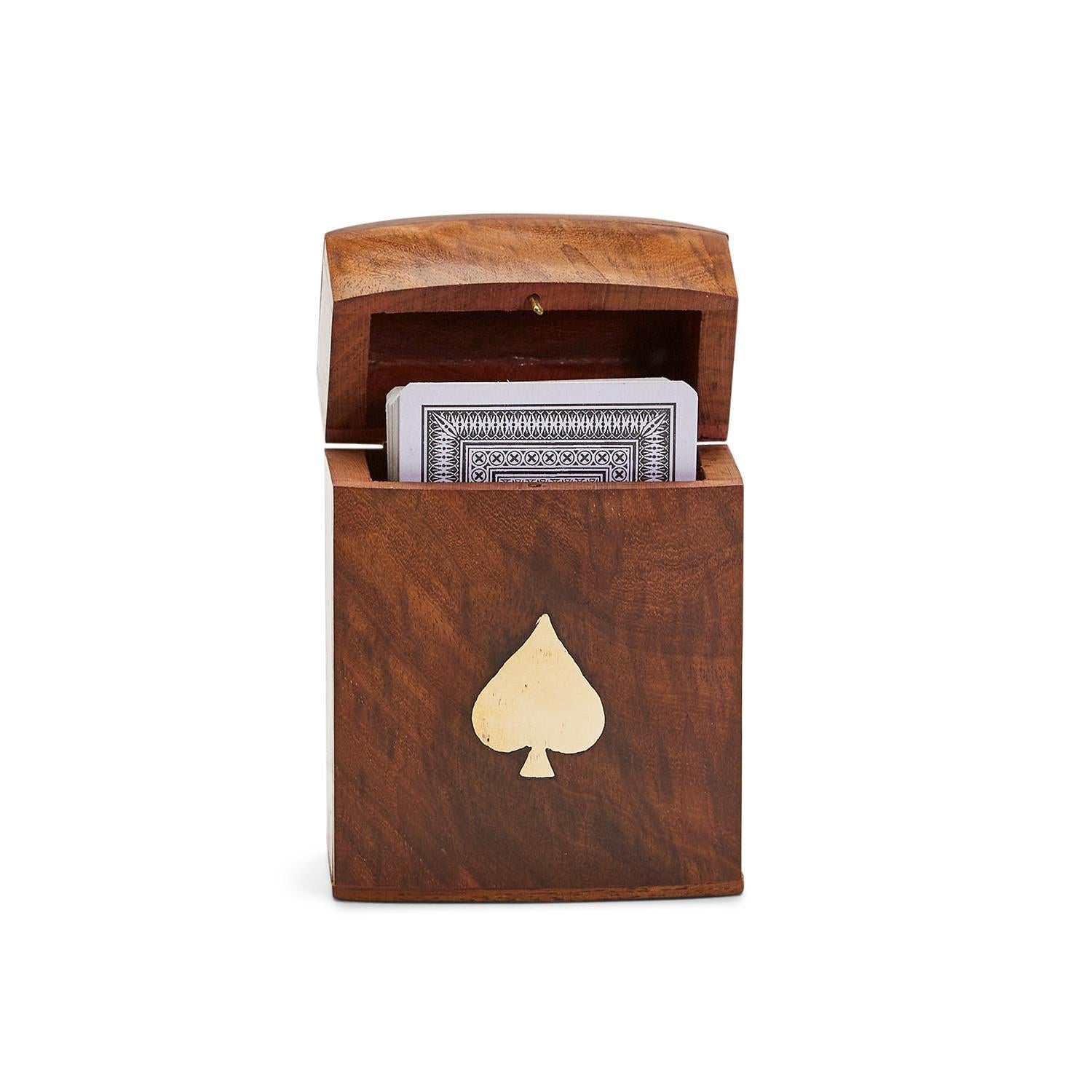 The Turf Club Playing Card Set in Hand-Crafted Wooden Box (each deck includes 52 cards and 2 jokers)