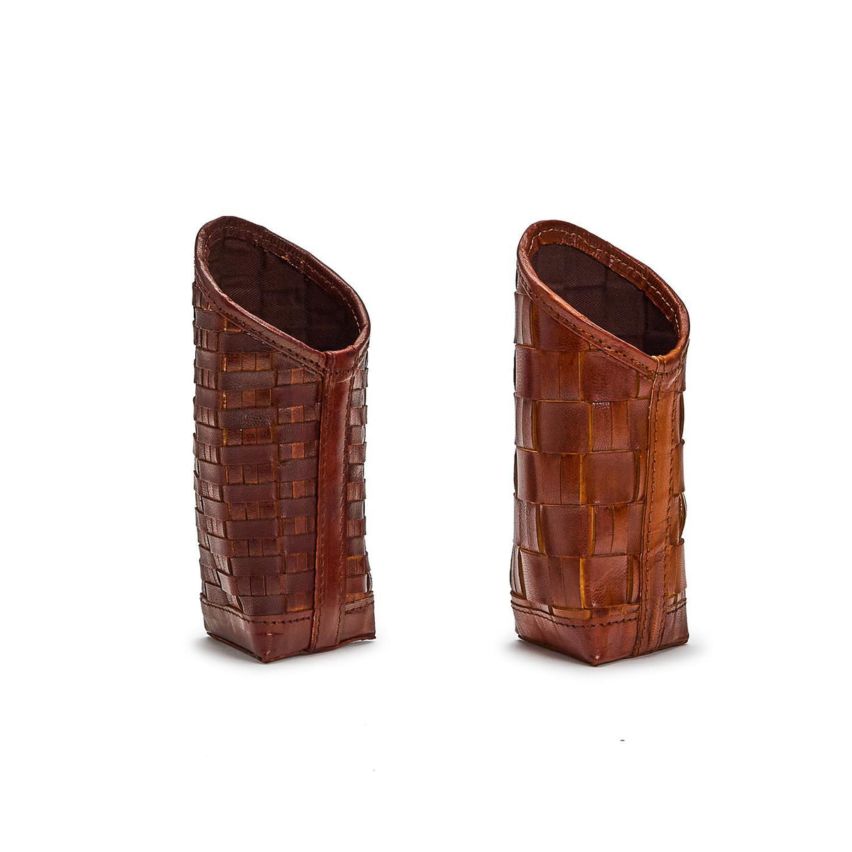 Woven Leather Holder A/2