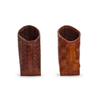 Woven Leather Holder A/2
