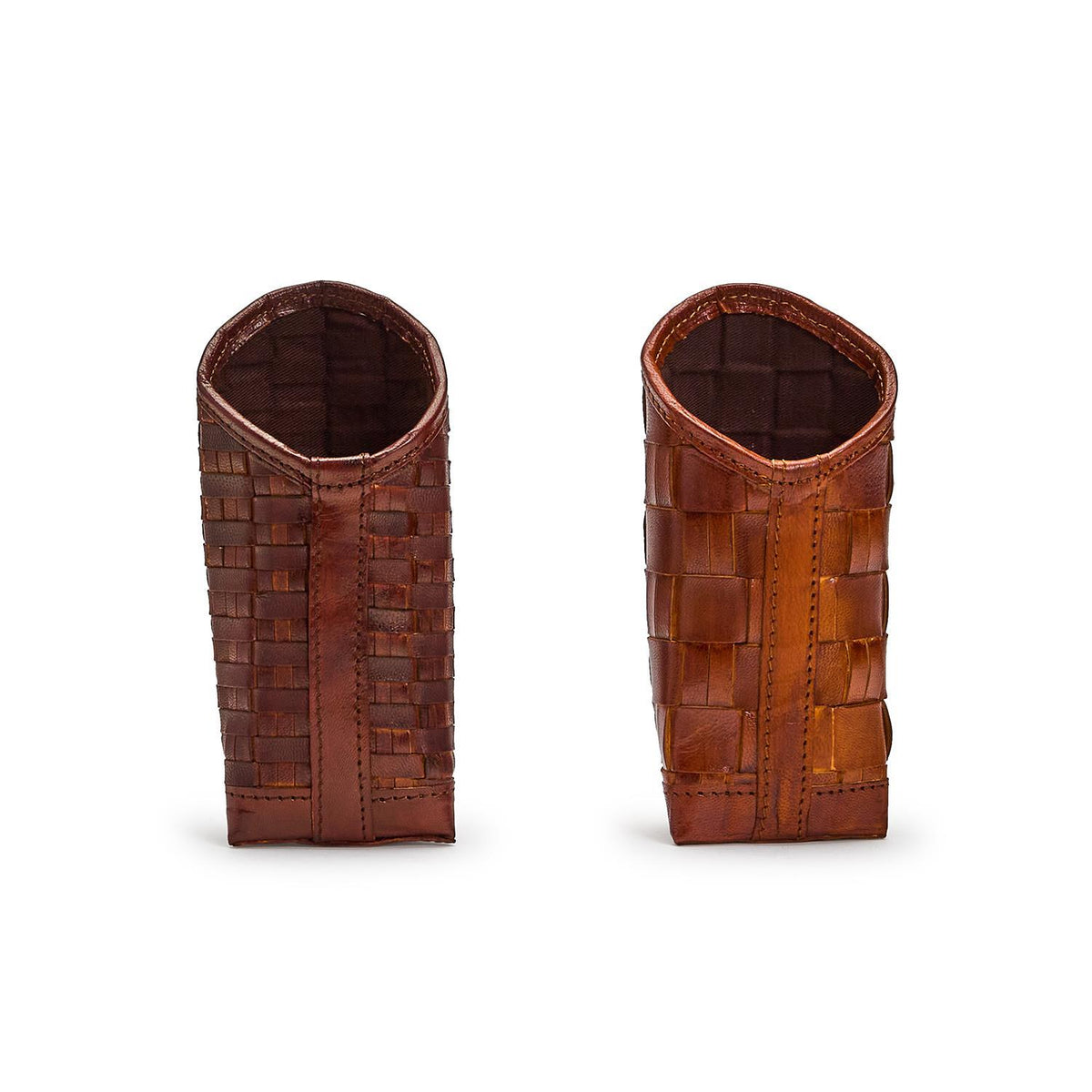 Woven Leather Holder A/2