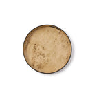 Set of 3 Burled Wood Pattern Round Tray (decorative use only)