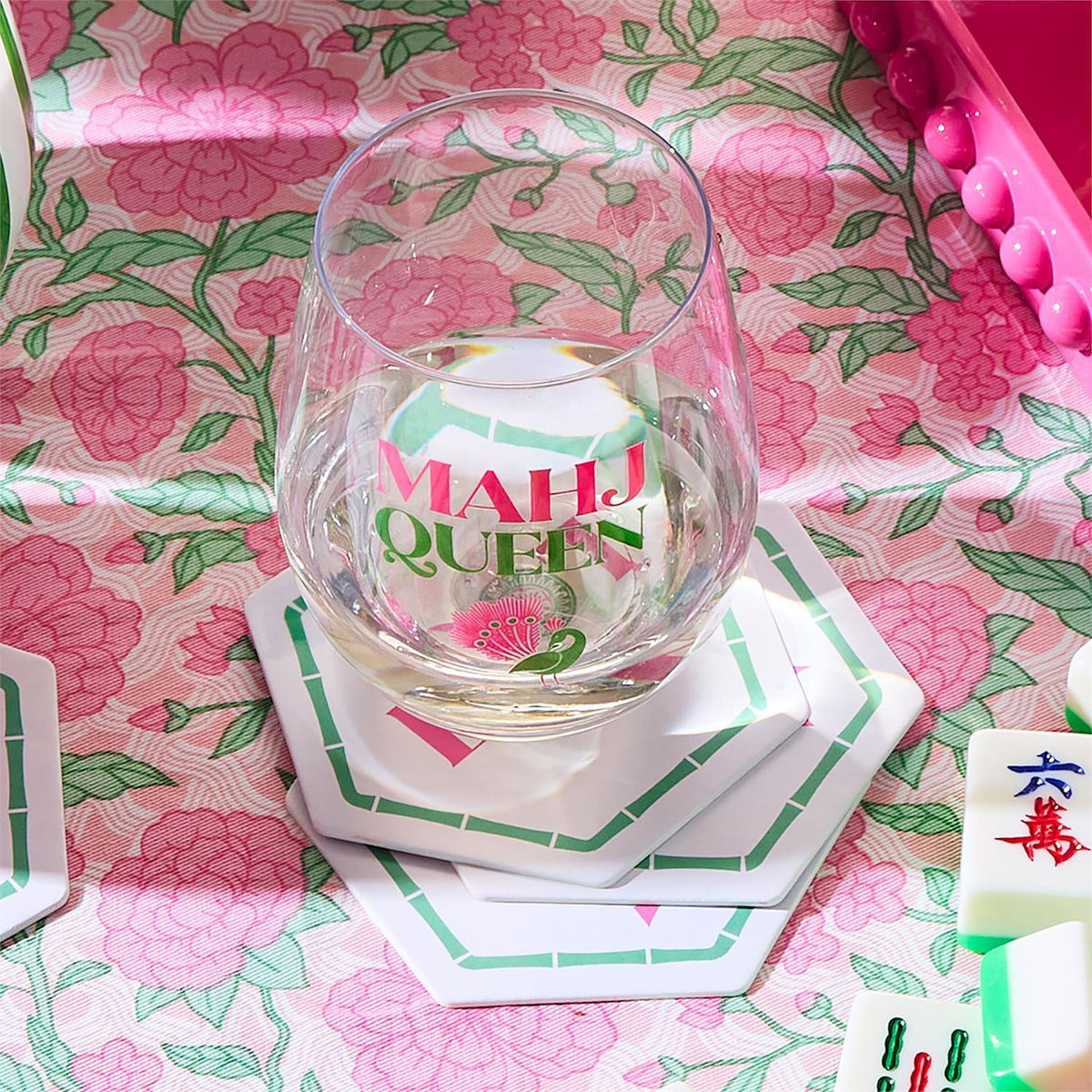 Mahj Stemless Wine Glass