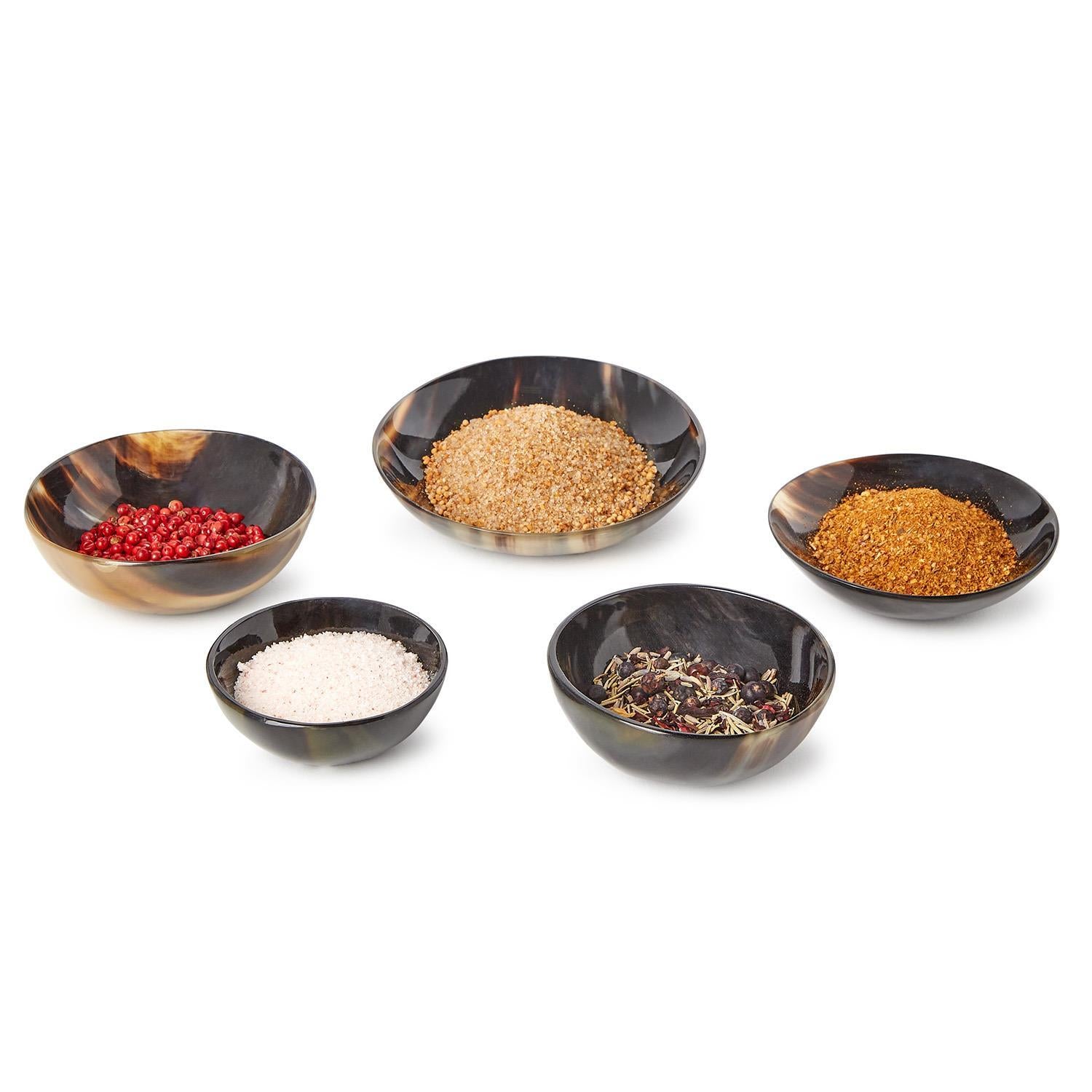 Set of 5 Horn Trinket Tray / Bowl
