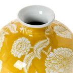 Flora and Fauna Set of 2 Yellow Floral Vases Includes 2 Styles