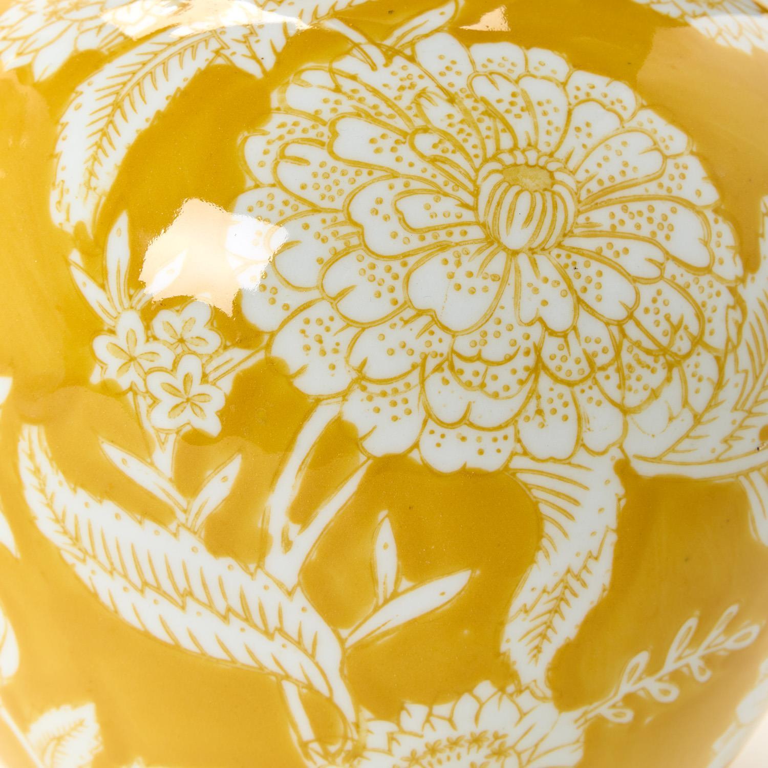 Flora and Fauna Set of 2 Yellow Floral Vases Includes 2 Styles