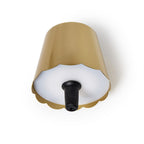 LED Touchable Gold Scalloped Lampshade with Bottle Stopper in Gift Box