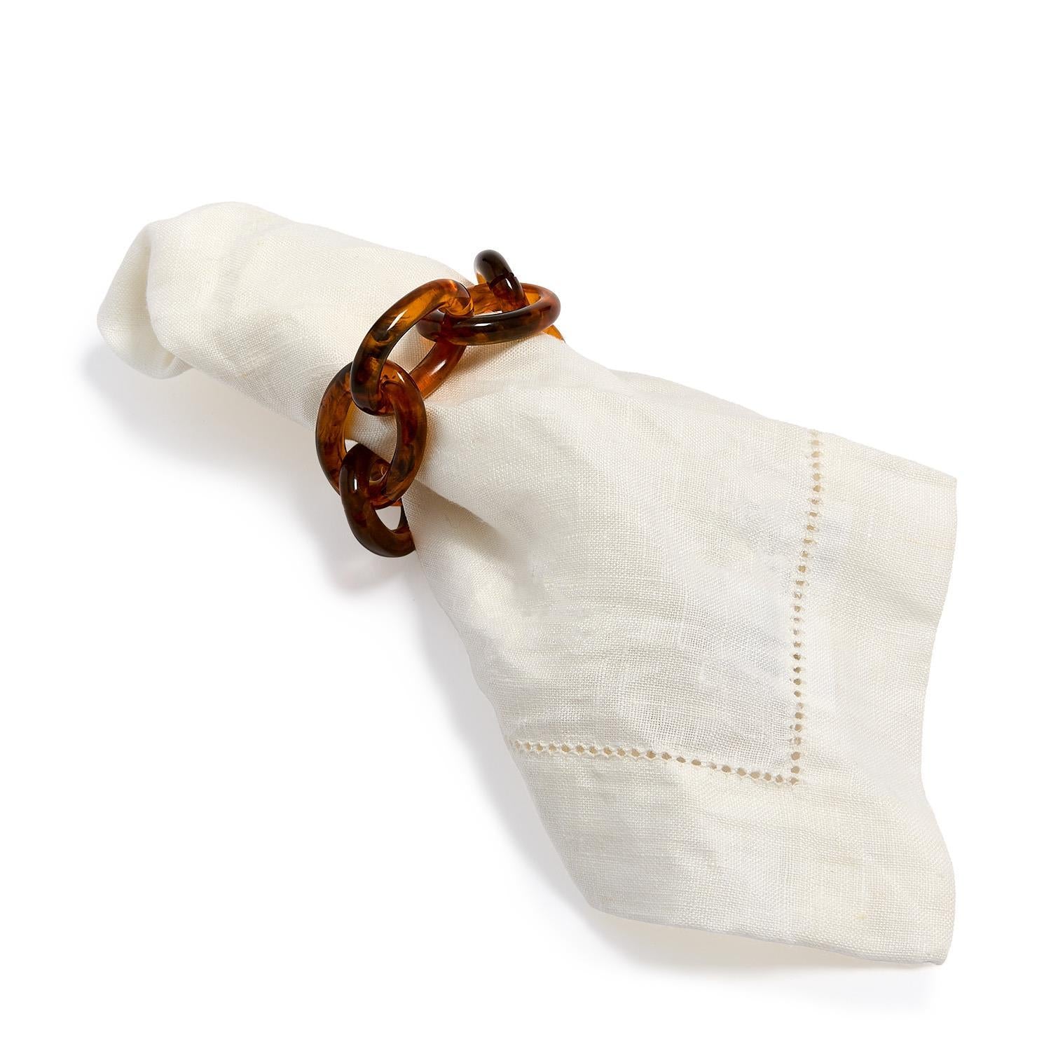 Tortoise Chain Link Napkin Rings