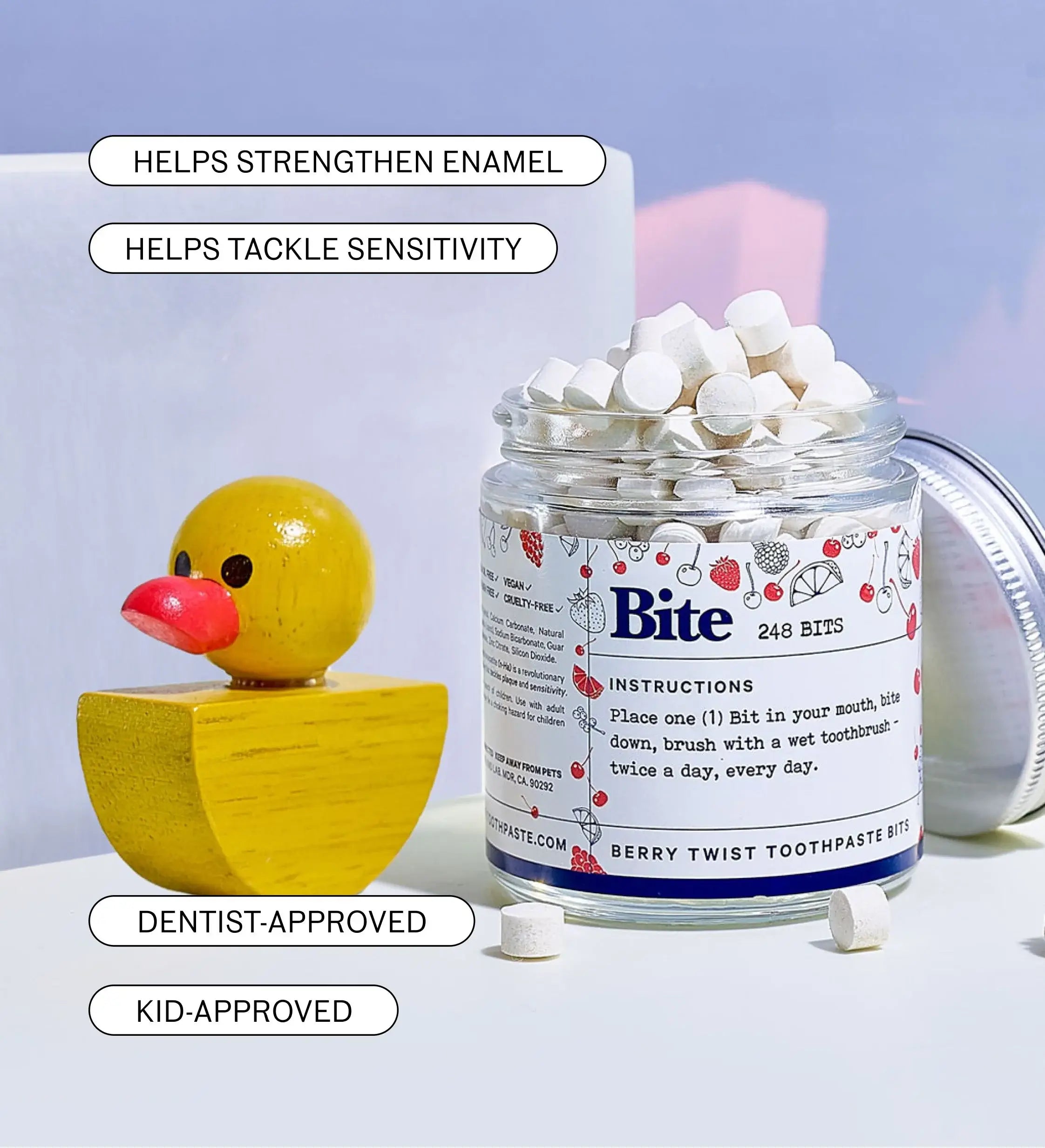 Toothpaste Bits Fluoride-Free - 4oz - Berry Twist