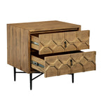 Sandhurst 2-Drawer Small Nightstand – Natural