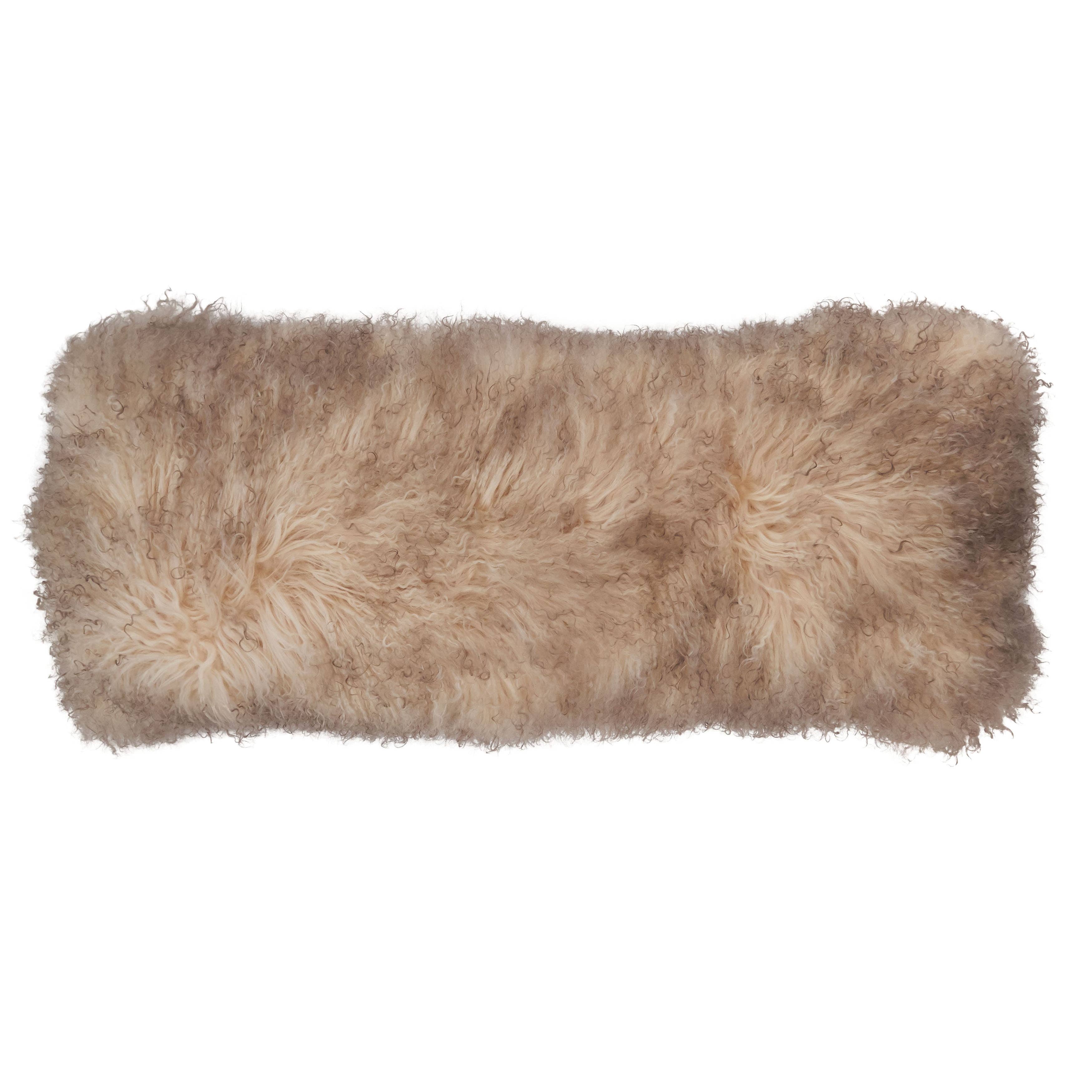 Mongolian Lamb Fur Pillow - Poly Filled