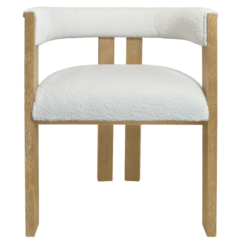 Trident Boucle Dining Chair – Ivory