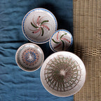Horezu Bowl, Green Feather