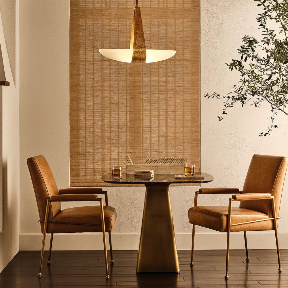 Equilateral Bistro Table - Michelangelo/Brass, 2 CARTONS