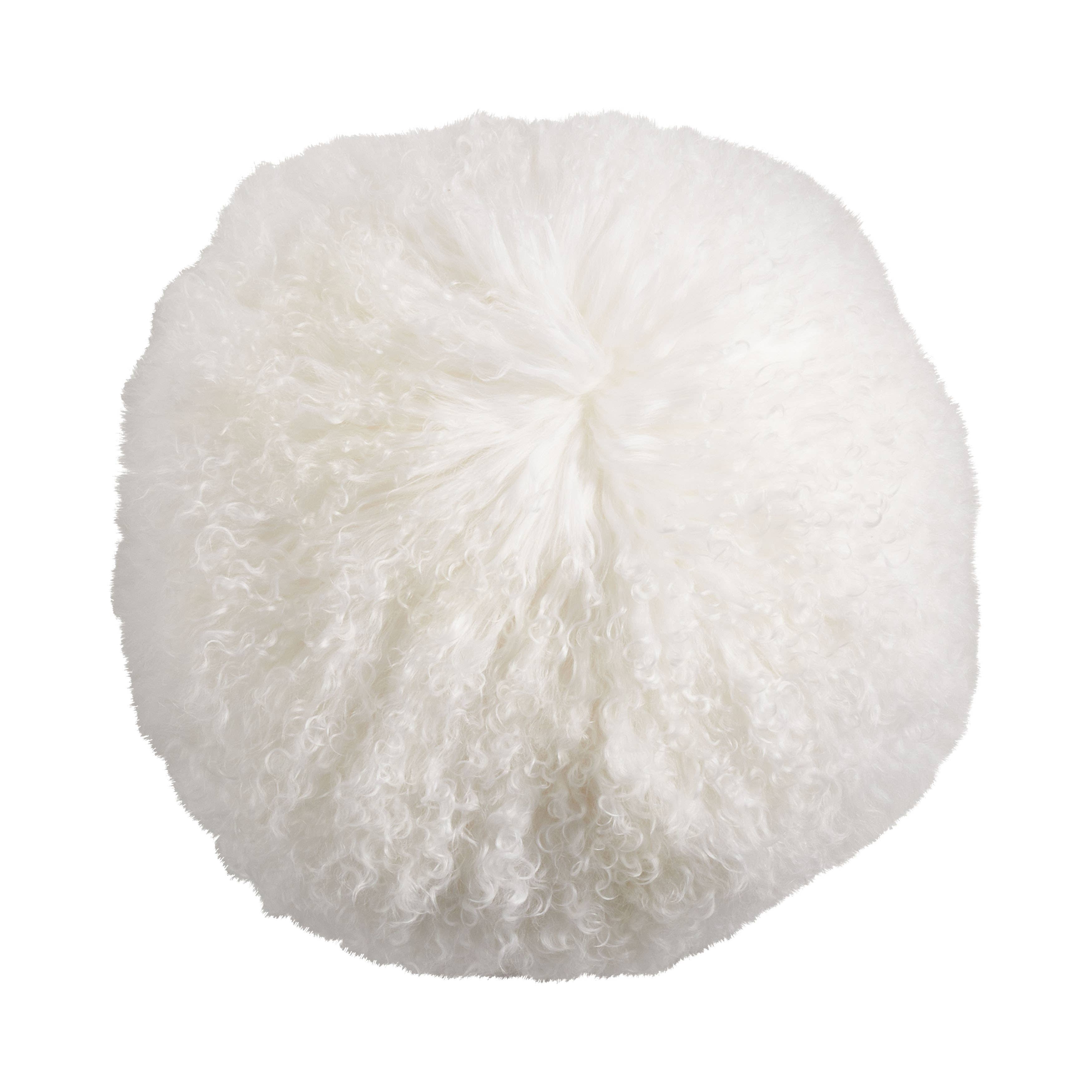 Mongolian Lamb Fur Pillow - Poly Filled
