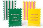 Palm Springs Yellow Mahjong Shufflers Set of 2