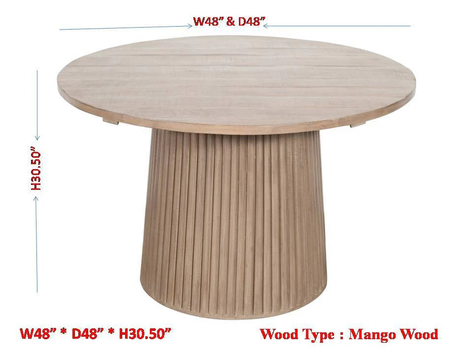 -Jacob Dining Table - 48'' (TOP + BASE)