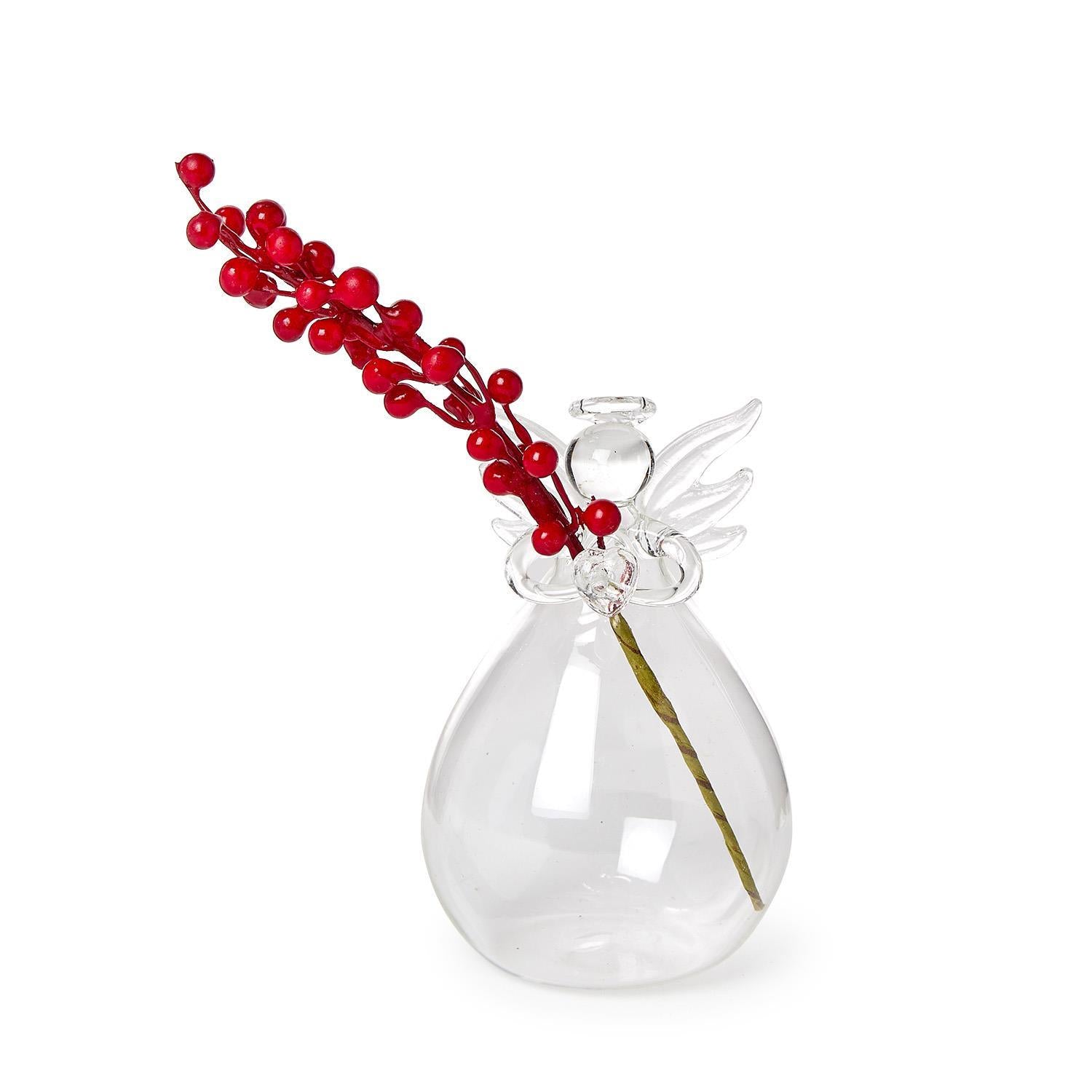 Angel Bud Vase (small imperfections and variation in shape and size are natural characteristics of Hand-Blown glass)