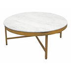 Carlton Marble Top Coffee Table in Ivory