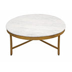 Carlton Marble Top Coffee Table in Ivory