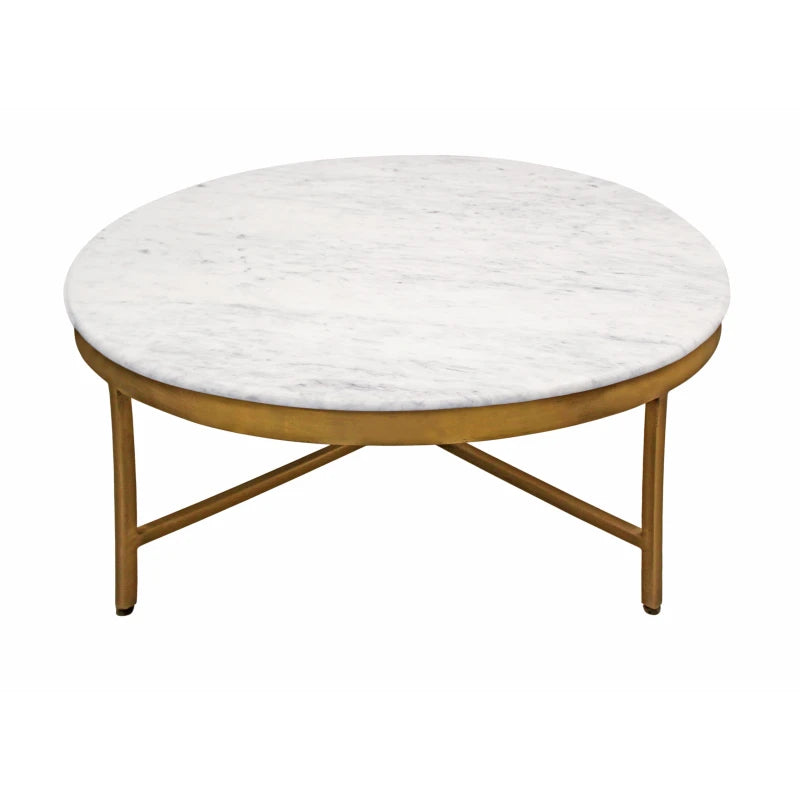 Carlton Marble Top Coffee Table in Ivory