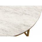 Carlton Marble Top Coffee Table in Ivory