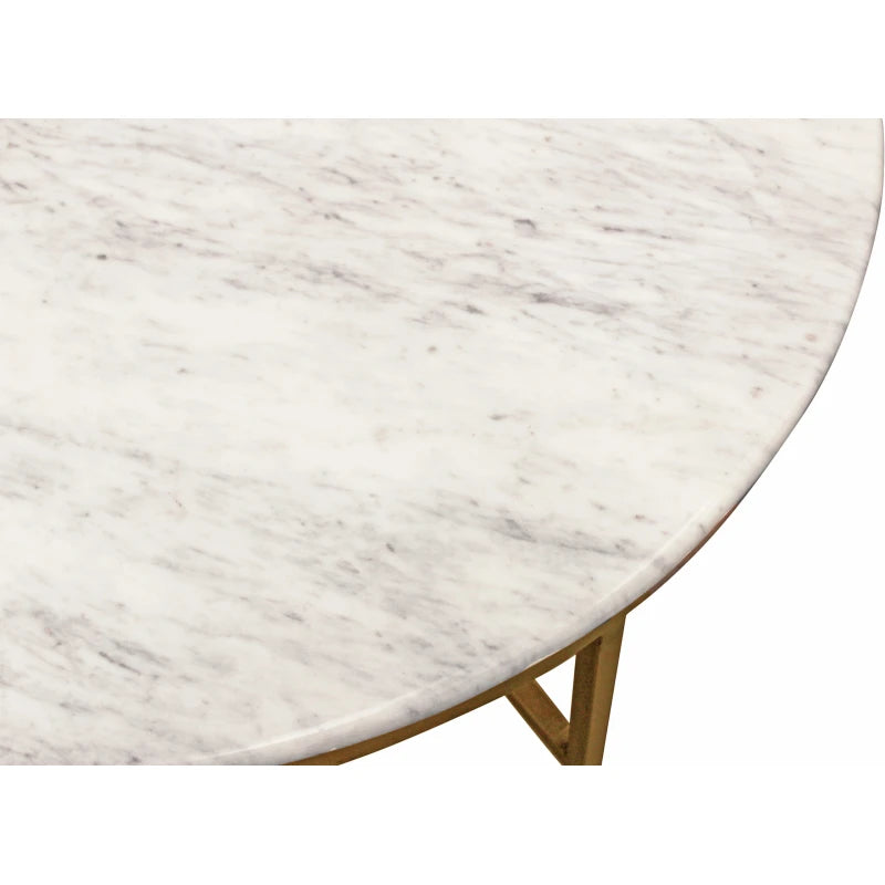 Carlton Marble Top Coffee Table in Ivory