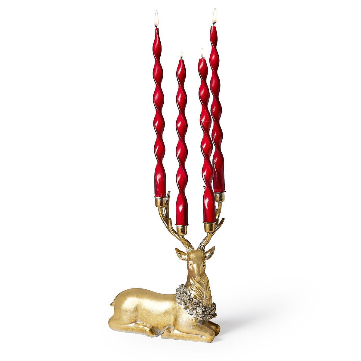 Leaf Deer Taper Candleholder/Centerpiece