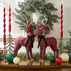 Twist and Glow Set of 2 Red/Dark Red Ribbon 15 3/4" Twist Taper Candles in Gift Box - ABT 12 Hrs./3.59 oz./102g