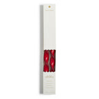 Twist and Glow Set of 2 Red/Dark Red Ribbon 15 3/4" Twist Taper Candles in Gift Box - ABT 12 Hrs./3.59 oz./102g