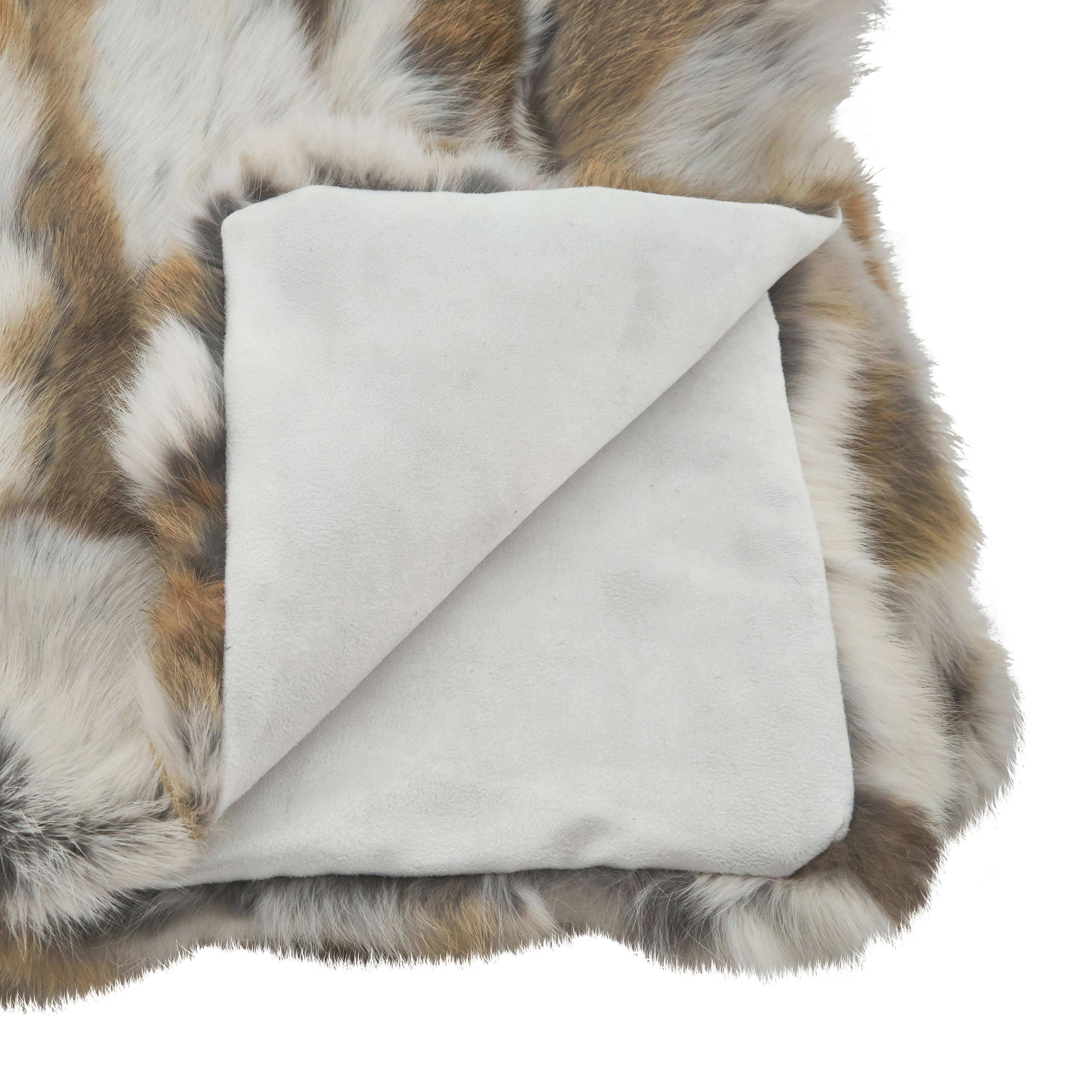 Rabbit Fur Throw 50 x 60