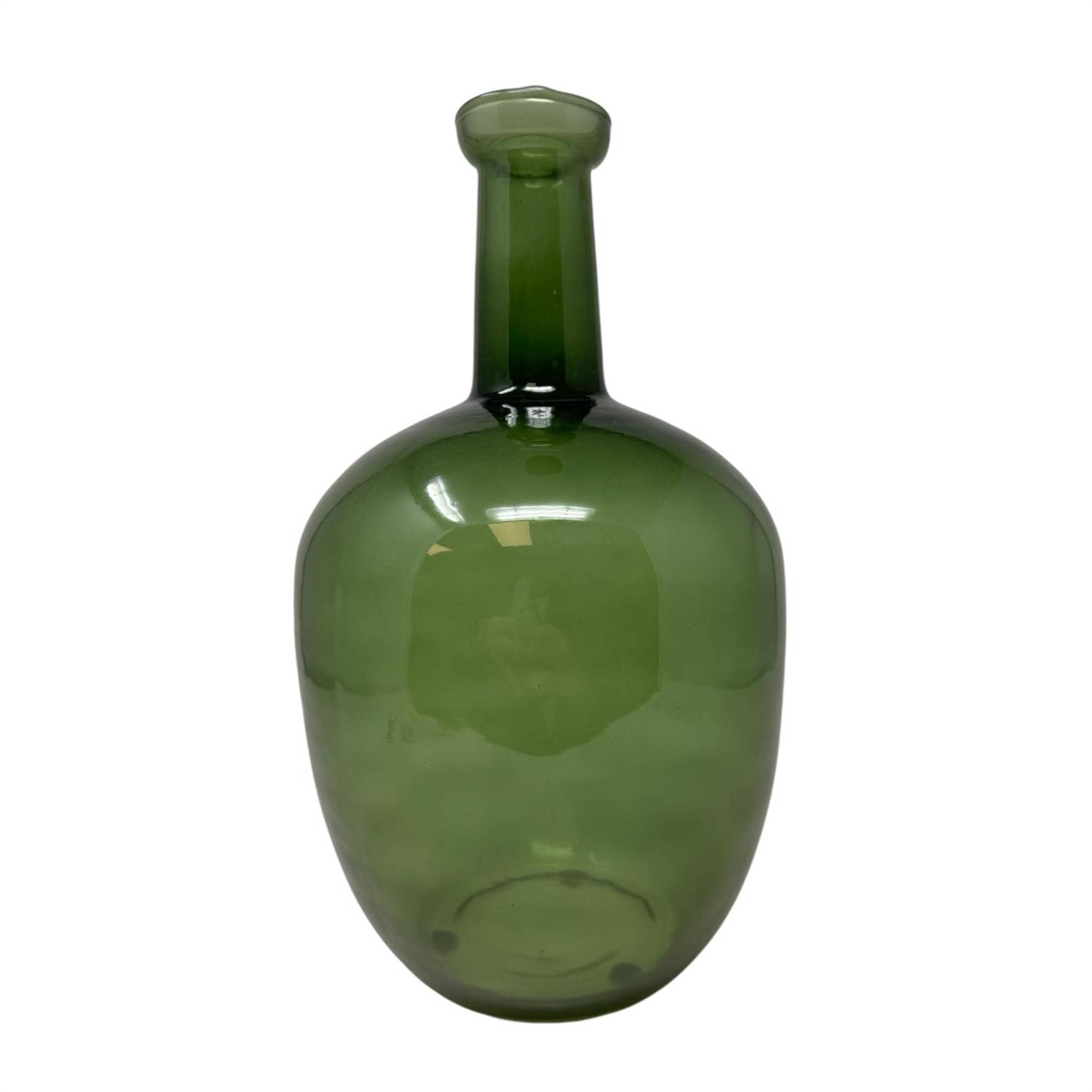 12”H Bottle Vase - Green