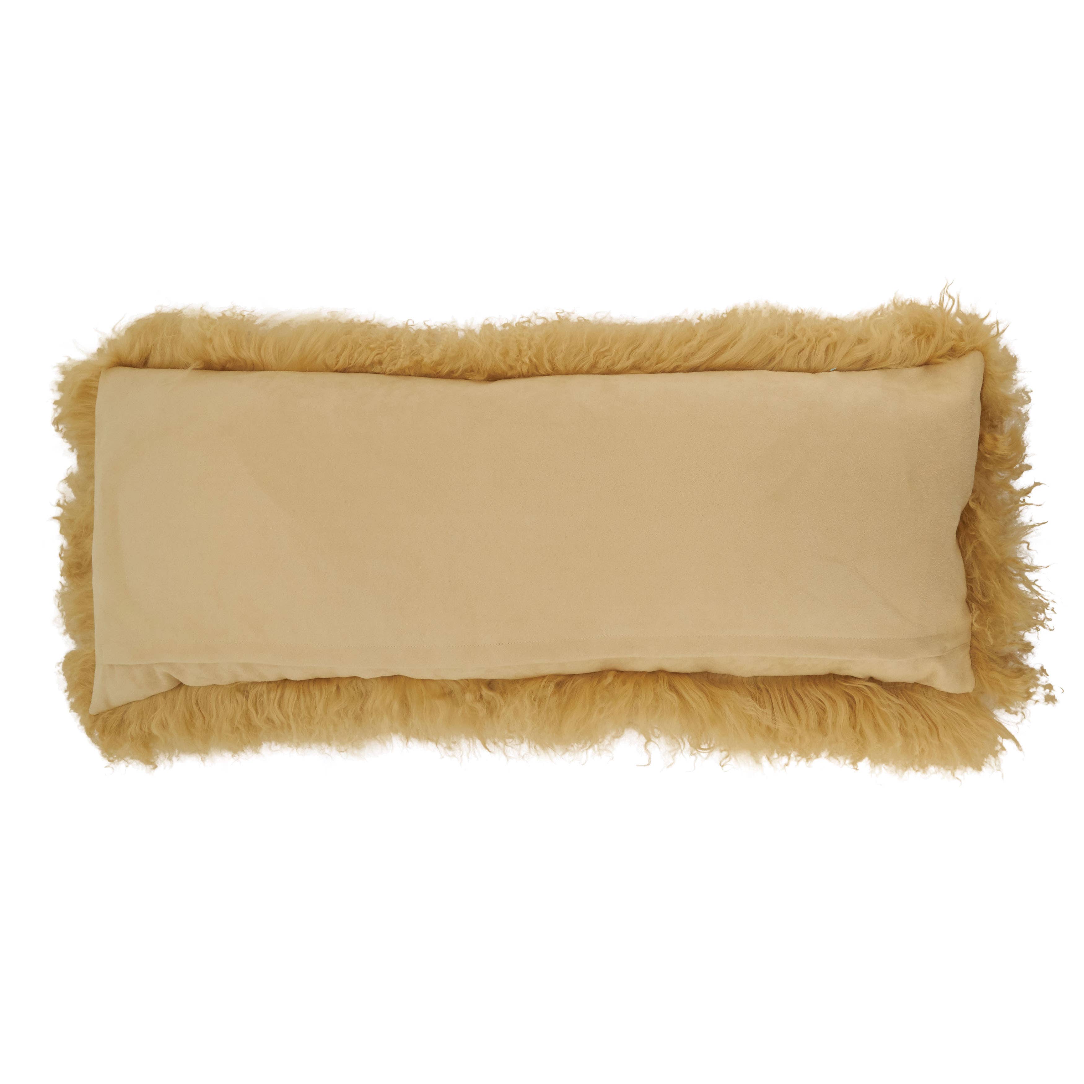 Mongolian Lamb Fur Pillow - Poly Filled