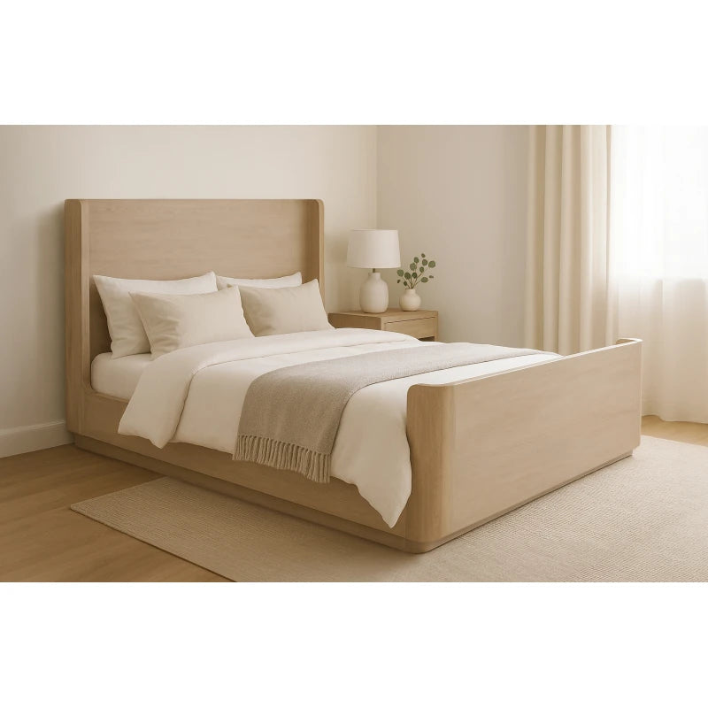 Archibald King Bed – Light Ash