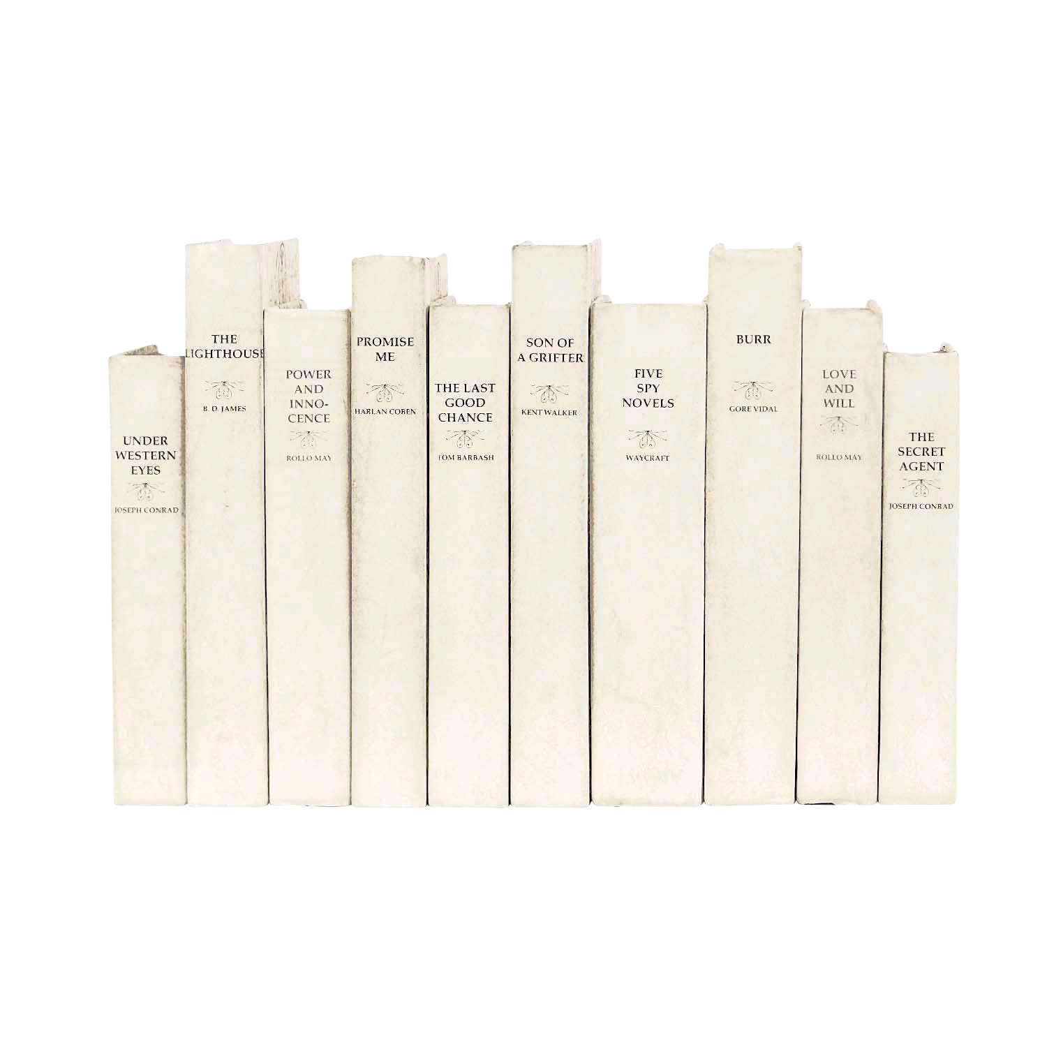 Cream Parchment Book with Printed Title & Author