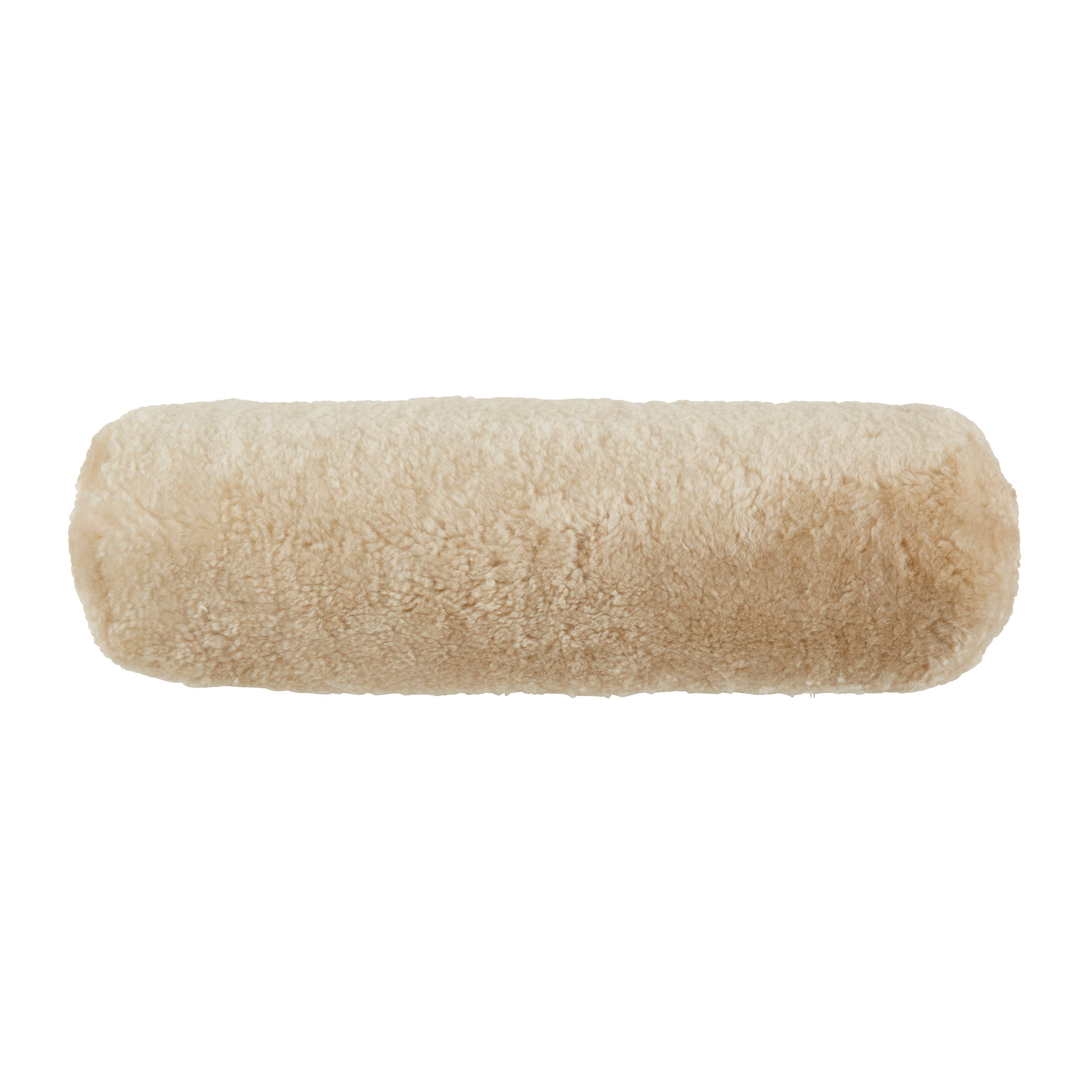 Luxurious New Zealand Sheepskin Bolster Pillow 6x20