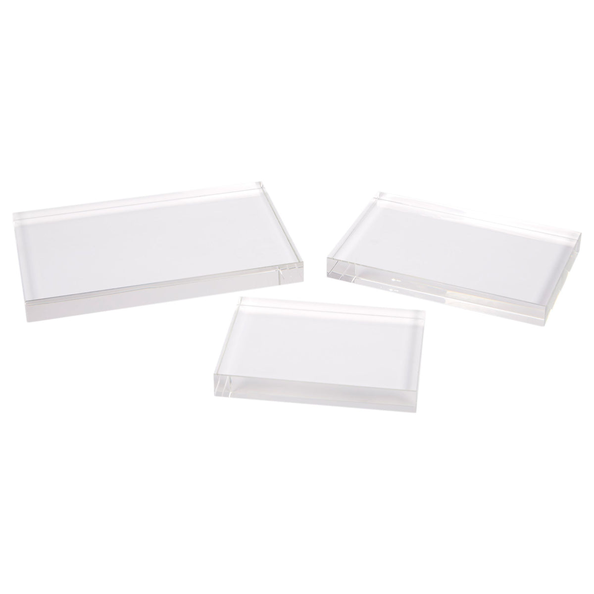 SET OF 3 RECTANGULAR CRYSTAL RISERS