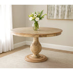 Jensen 60″ Round Pedestal Dining Table – Natural