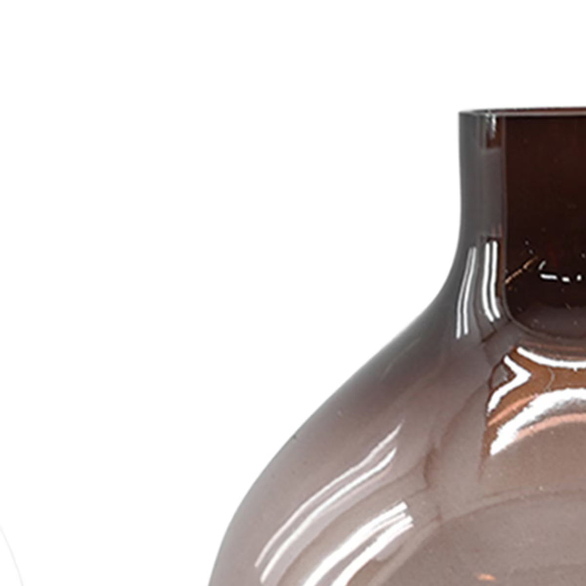 Mara Glass 7.5" Round Vase, Dark Plum