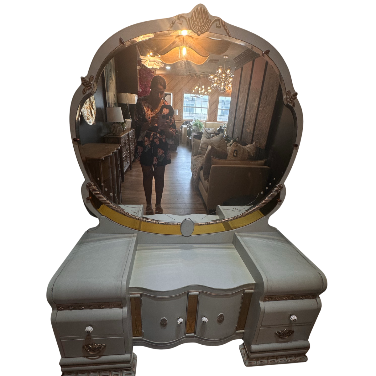 Antique Vanity with Mirror