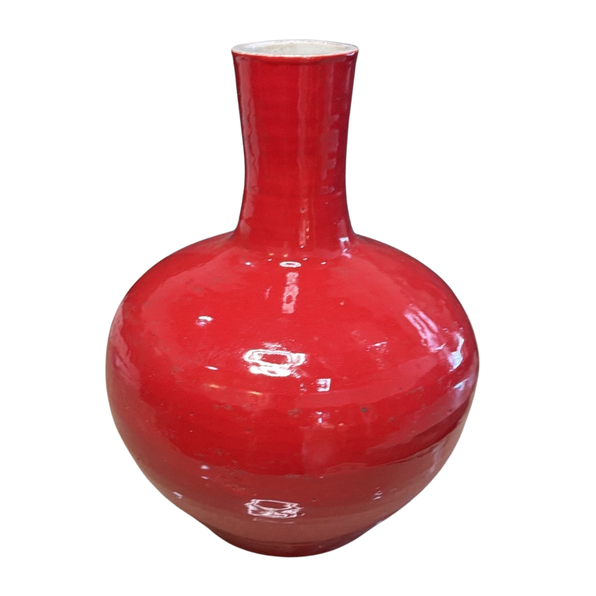 Barclay Butera Scarlet Red Globular Vase