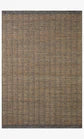 Rectangular brown rug with a subtle pattern on a plain background