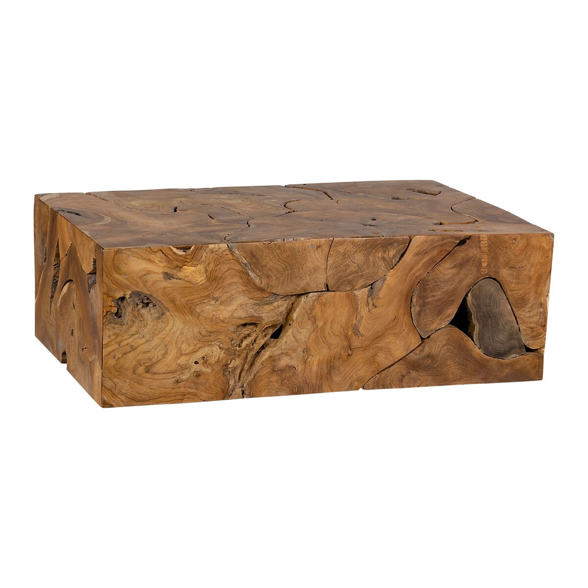 Burl Organic Coffee Table, Medium Brown