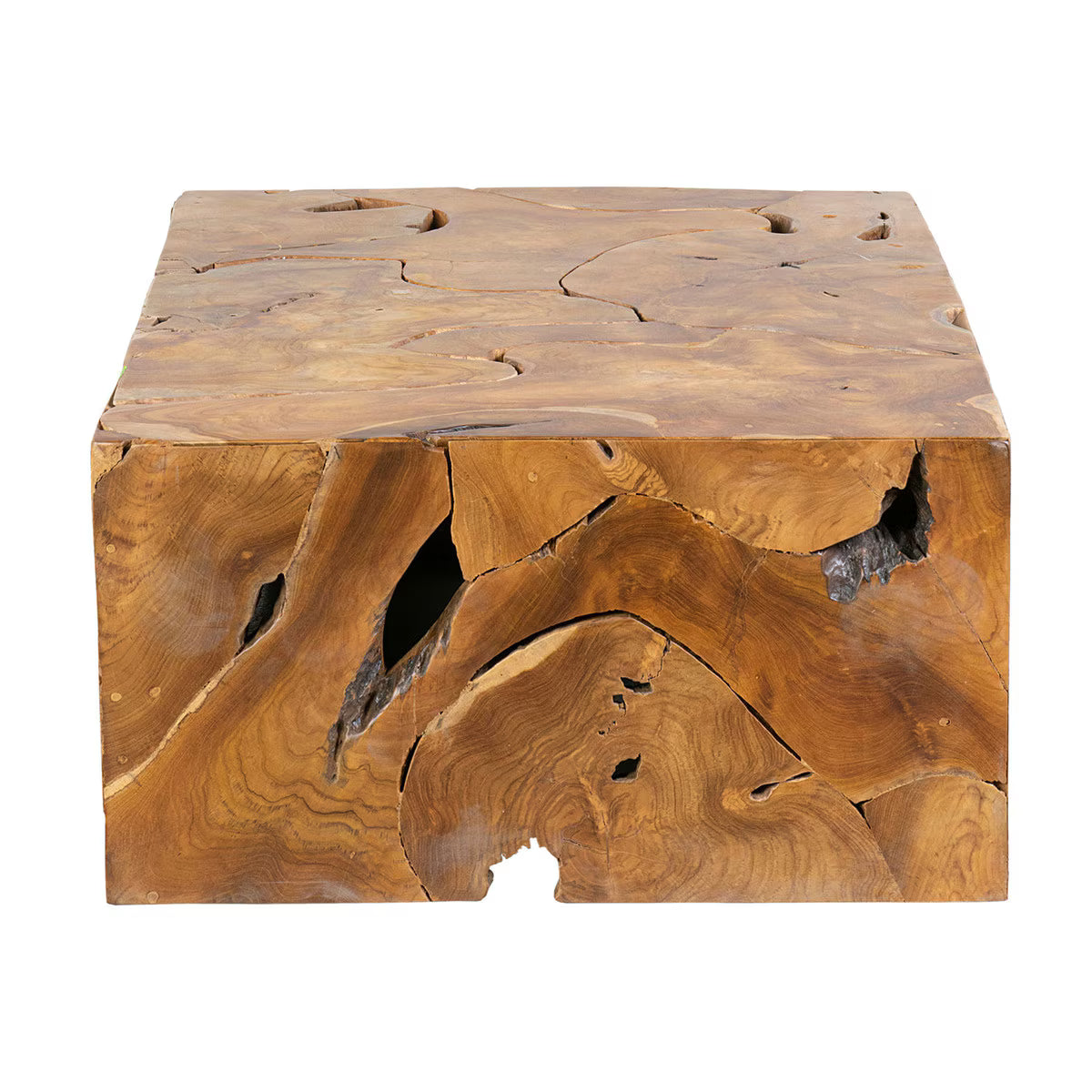 Burl Organic Coffee Table, Medium Brown