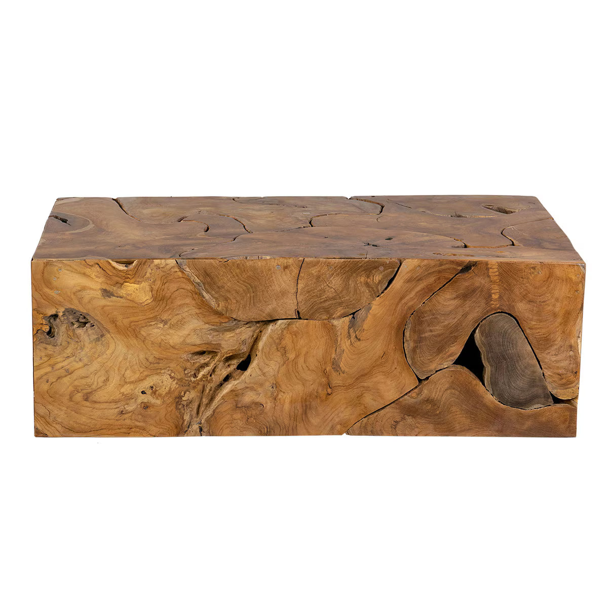 Burl Organic Coffee Table, Medium Brown