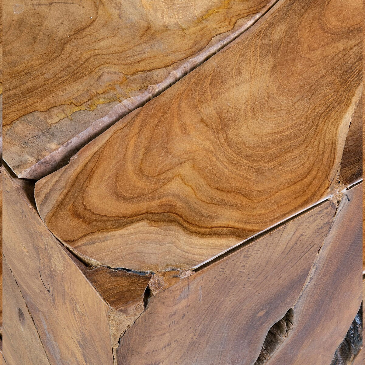 Burl Organic Coffee Table, Medium Brown