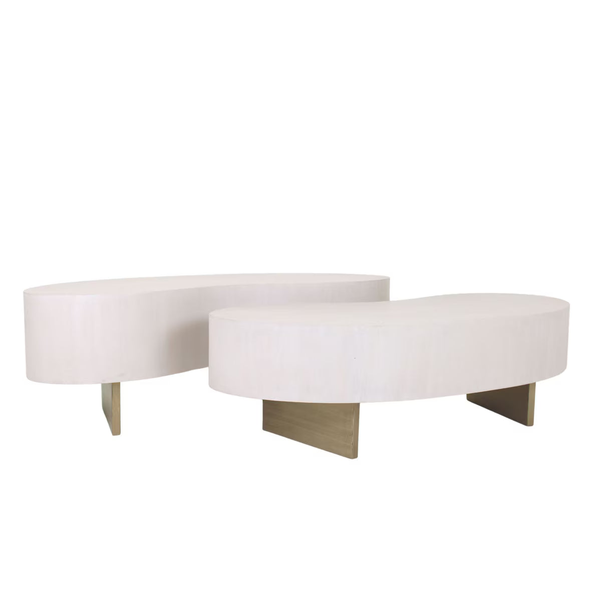 Indigo Road by Egypt Sherrod Lima Coffee Table With Gold Metal Legs, Set of 2 Legs, 50"W, Ivory/Gold