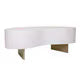 Indigo Road by Egypt Sherrod Lima Coffee Table With Gold Metal Legs, Set of 2 Legs, 50"W, Ivory/Gold