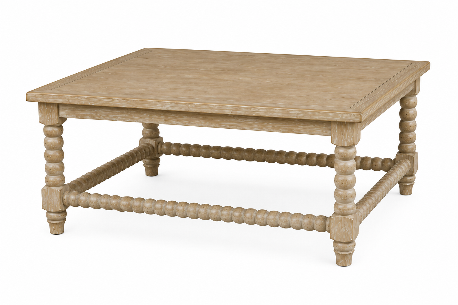 Thurston Square Coffee Table in Light Barnwood